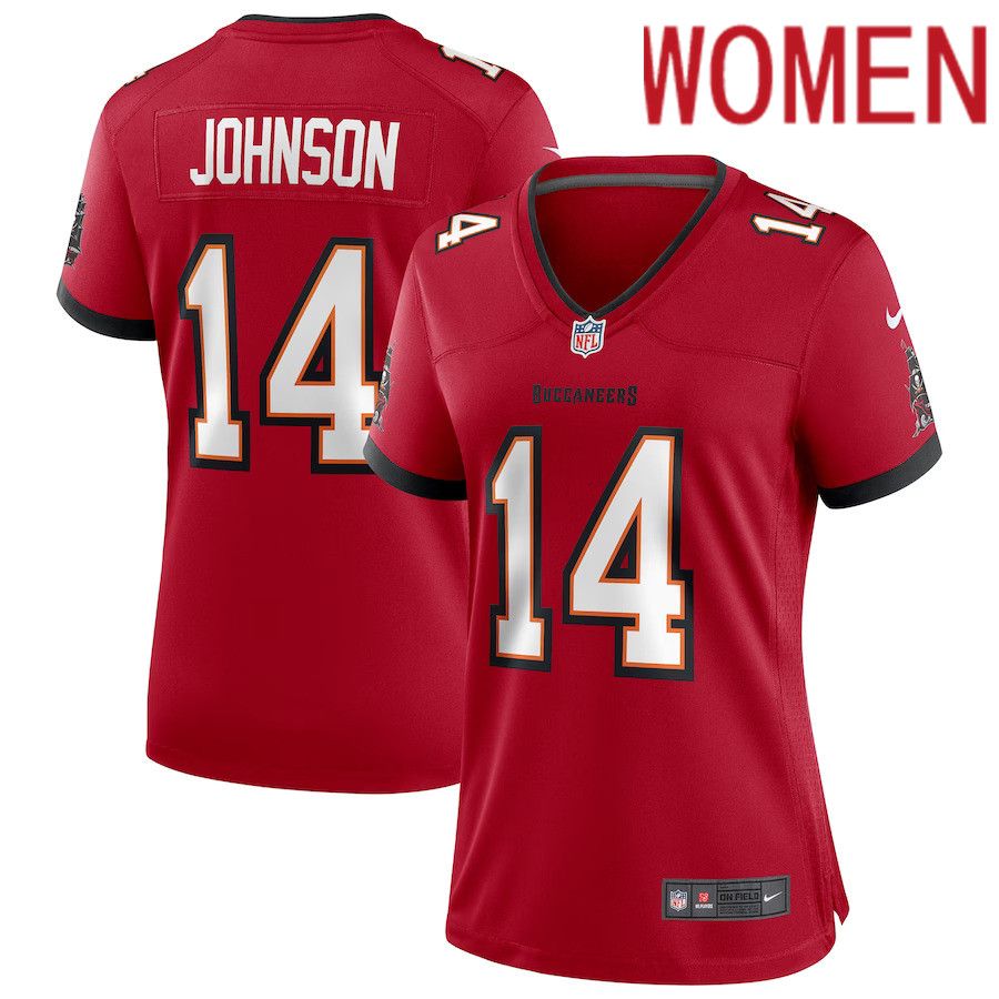 Women Tampa Bay Buccaneers #14 Brad Johnson Nike Red Game Retired Player NFL Jersey->customized nfl jersey->Custom Jersey